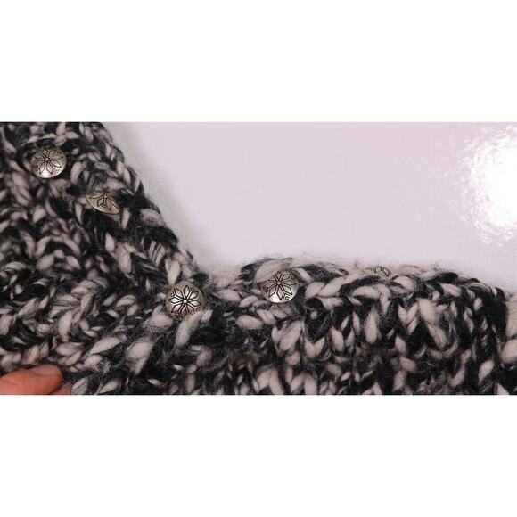 Polo Ralph Lauren Men's Hand Knit Black/White Wool Turtleneck Sweater Conchos M - Picture 6 of 9